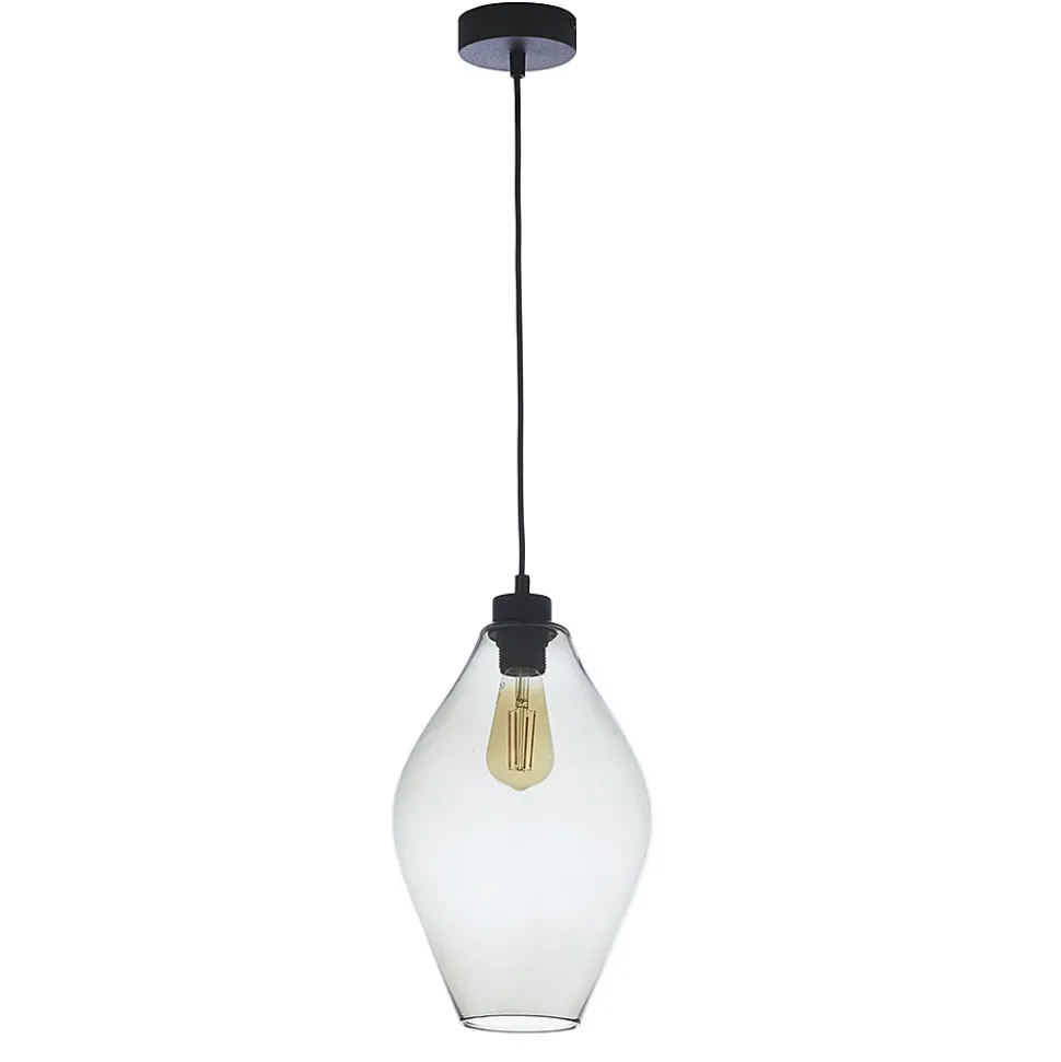 Lampa Wisząca TULON Transparentny Szklany Klosz 1xE27