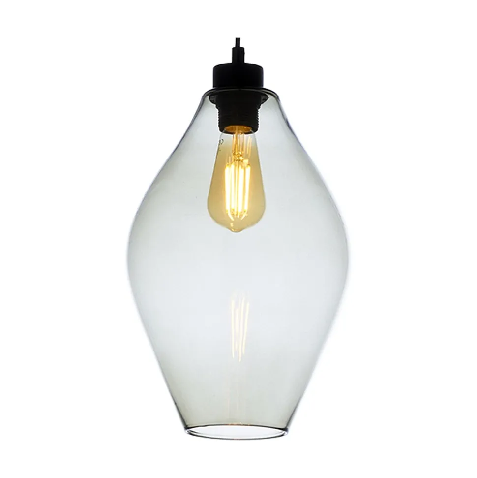 Lampa Wisząca TULON Transparentny Szklany Klosz 1xE27