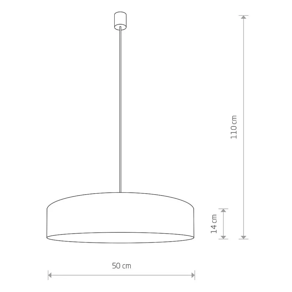Lampa Wisząca TURDA Biały Szary Abażur 3xE27 50cm