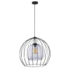 Lampa Wisząca UNIVERSO Czarny Szklany Klosz 1xE27 50cm
