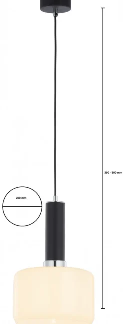 Lampa Wisząca VANES Srebrny Bursztynowy Szklany Klosz 1xE27 20 cm