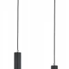 Lampa Wisząca VANES Srebrny Dymiony Szklane Klosze 2xE27
