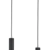 Lampa Wisząca VANES Srebrny Bursztynowy Szklane Klosze 2xE27