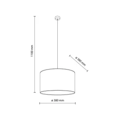 Lampa wisząca VELLUM sabia beżowa 1xE27