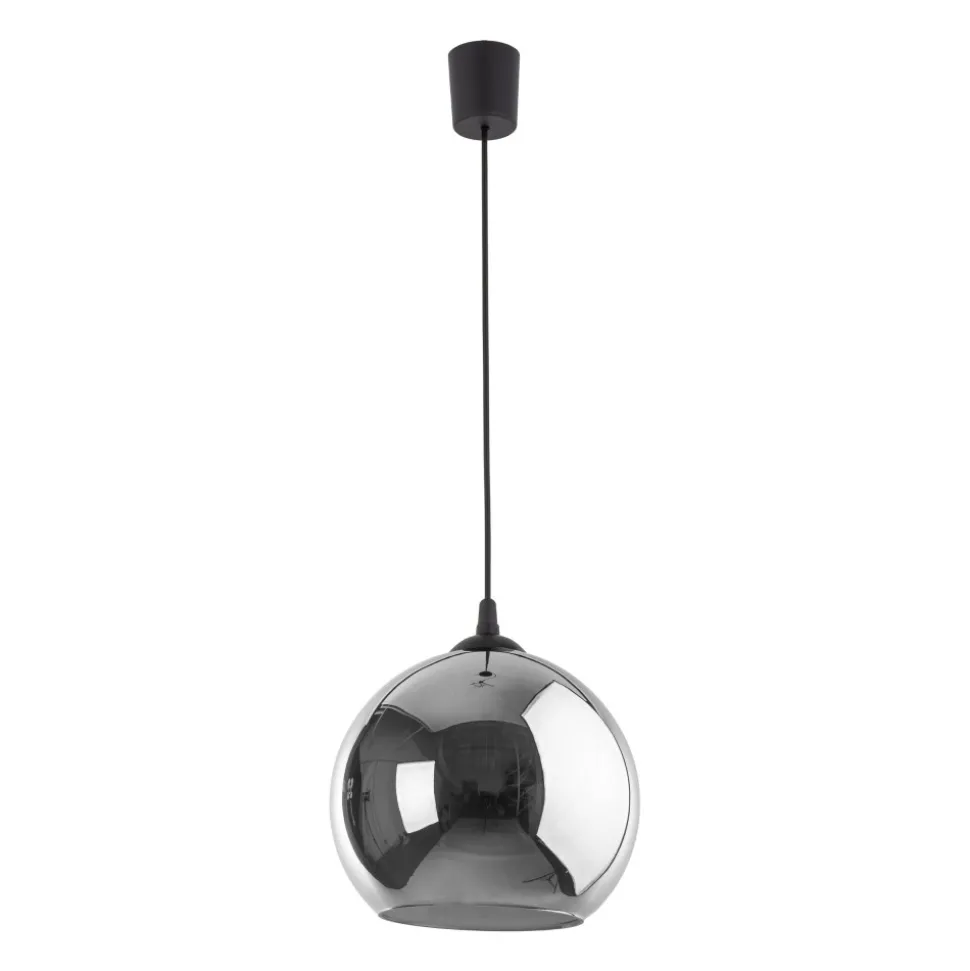 Lampa Wisząca VENEZIA Grafitowy Szklany Klosz 1xE27 30cm