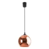 Lampa Wisząca VENEZIA Miedziany Szklany Klosz 1xE27 25cm