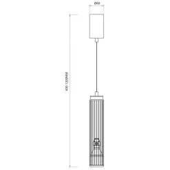 Lampa Wisząca VERTICAL Czary Metalowy Klosz 1xGU10 6cm