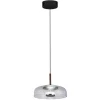 Lampa wisząca VETRO Czarna Transparentna 6W 4000K 23cm