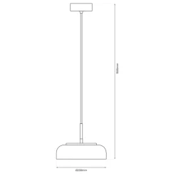 Lampa wisząca VETRO Czarna Transparentna 6W 4000K 23cm