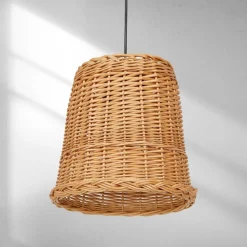 Lampa Wisząca VIMINI Brązowy Czarny Ratan 1xE27 30cm