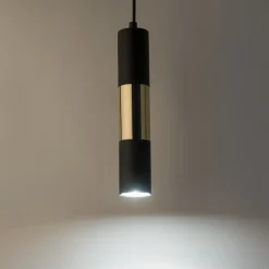 Lampa Wisząca VIVIENE Czarny Złoty 1xGU10