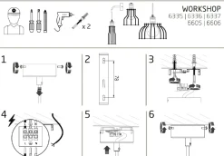 Lampa Wisząca WORKSHOP Czarny Metalowy Klosz 1xE27 9,5cm