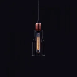 Lampa Wisząca WORKSHOP Czarny Metalowy Klosz 1xE27 9,5cm
