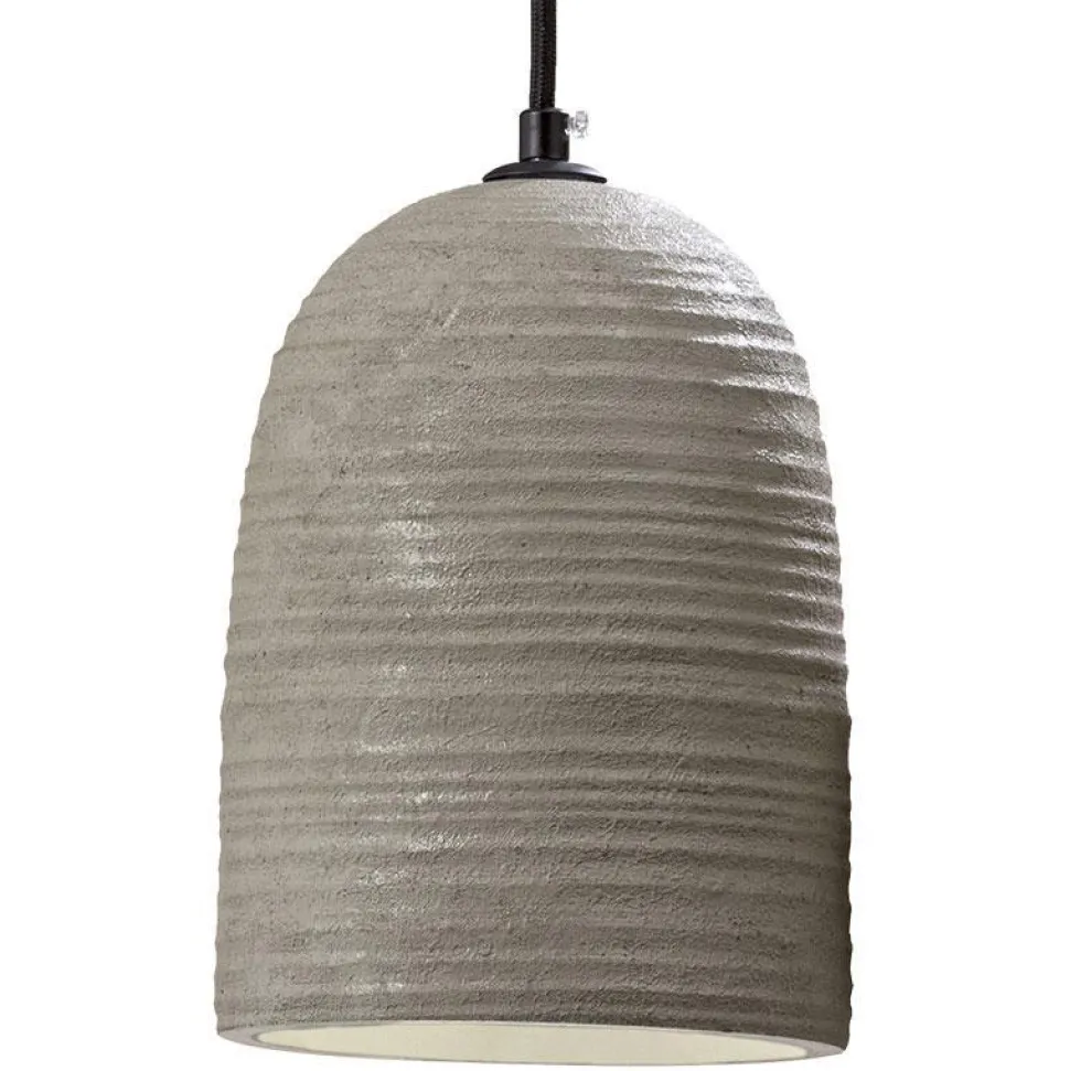 Lampa wisząca wykonana z cementu, szara
