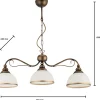 Lampa Wisząca XSARA Brązowy Biały Szklane Klosze 3xE27