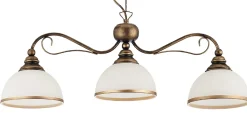 Lampa Wisząca XSARA Brązowy Biały Szklane Klosze 3xE27