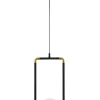Lampa Wisząca ZAFRA Czarny Transparentny Szklany Klosz 1xG9 16 cm