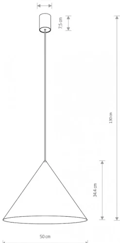 Lampa Wisząca ZENITH L Czarny 1xGU10 ES111 50cm