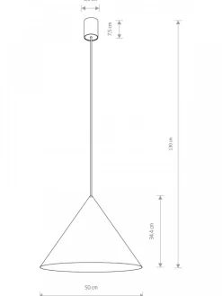 Lampa wisząca ZENITH L szałwiowa 1xGU10