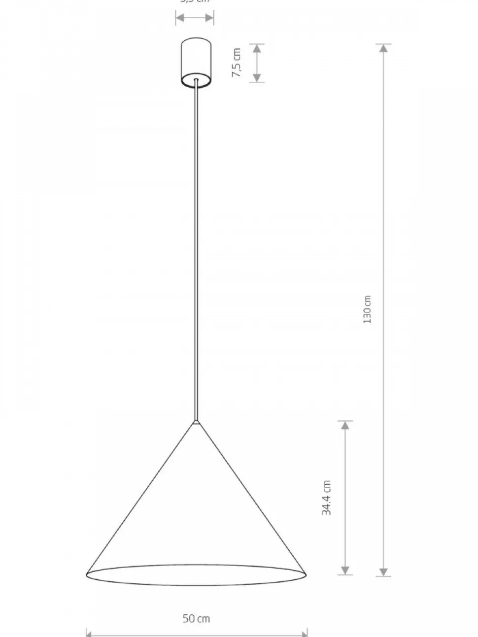 Lampa wisząca ZENITH L szałwiowa 1xGU10