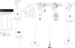 Lampa Wisząca ZENITH M Zielony 1xGU10 ES111 35cm