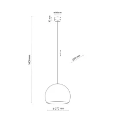 Lampa wisząca ZOE M ceglasta 1xE27