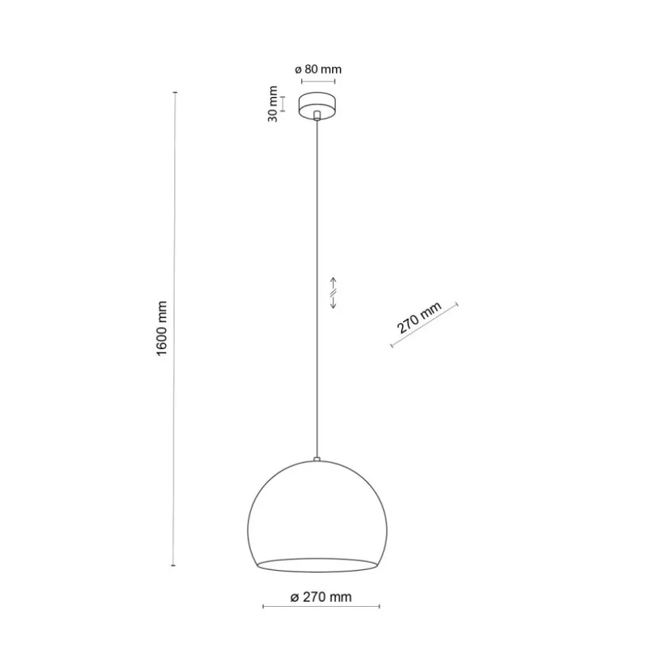 Lampa wisząca ZOE M ceglasta 1xE27