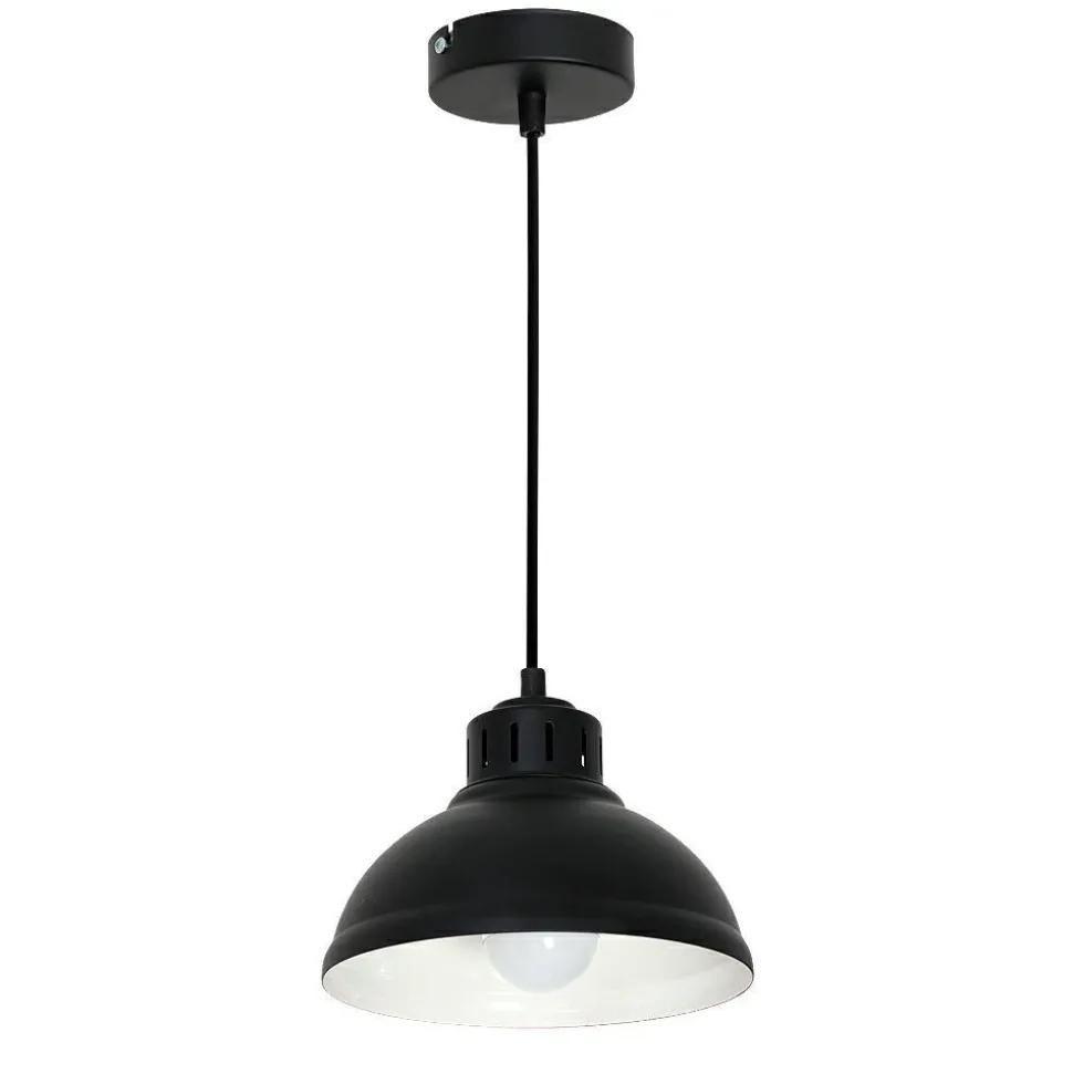 Lampa żyrandol industrialna Sven czarna