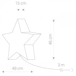 Lampa zewnętrzna STAR biała gwiazda