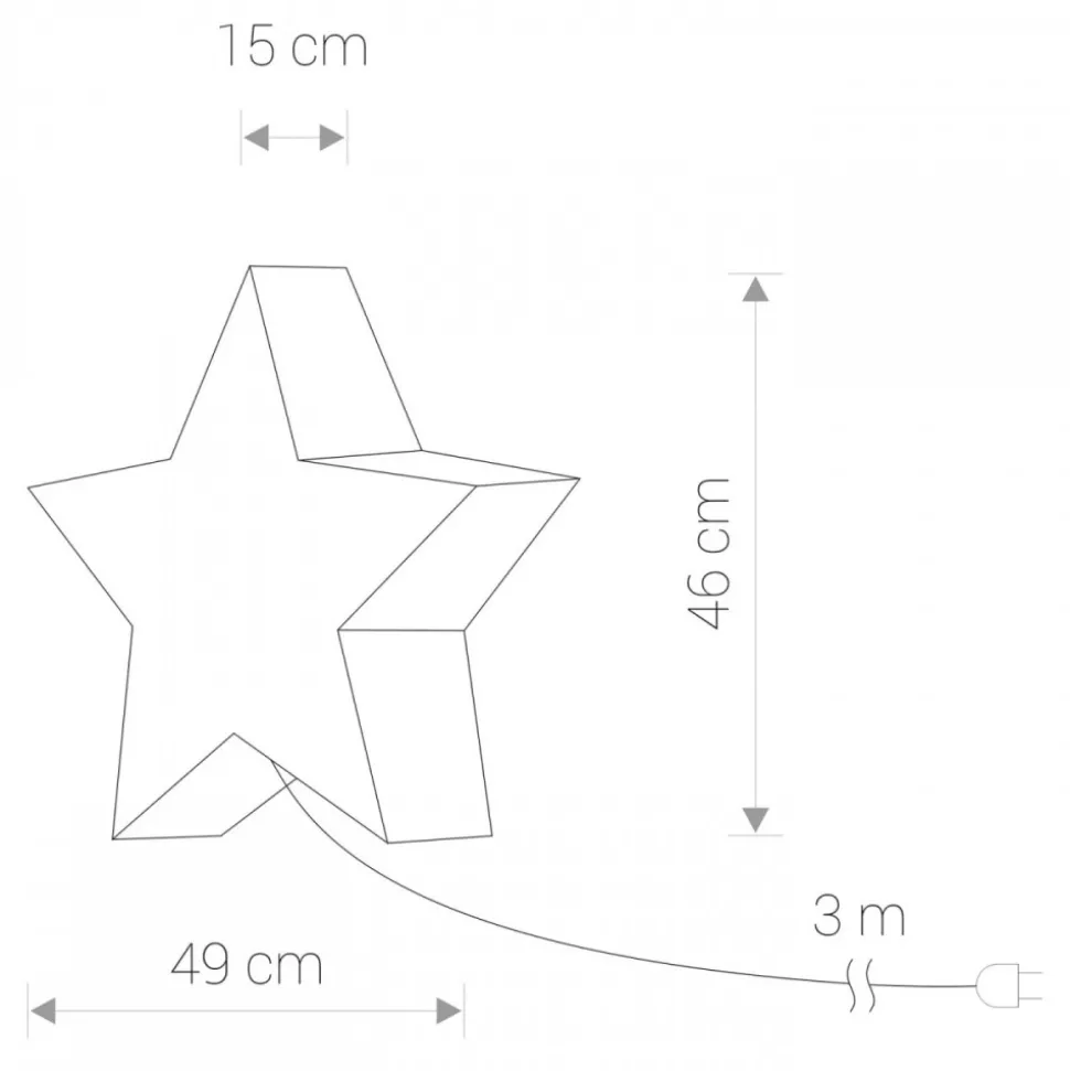 Lampa zewnętrzna STAR biała gwiazda
