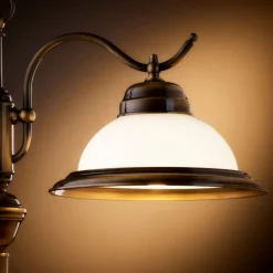 Lampa biurkowa OPAL mosiądz patynowany 1xE27 * Jupiter Clearance