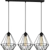 Lampa druciak kinkiet czarny x3 LOFT * Luminex Outlet