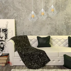 Lampa geometryczna Diamond biała 25 cm GLAM * HowHomely
