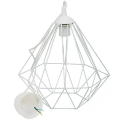 Lampa geometryczna Diamond biała 25 cm GLAM * HowHomely
