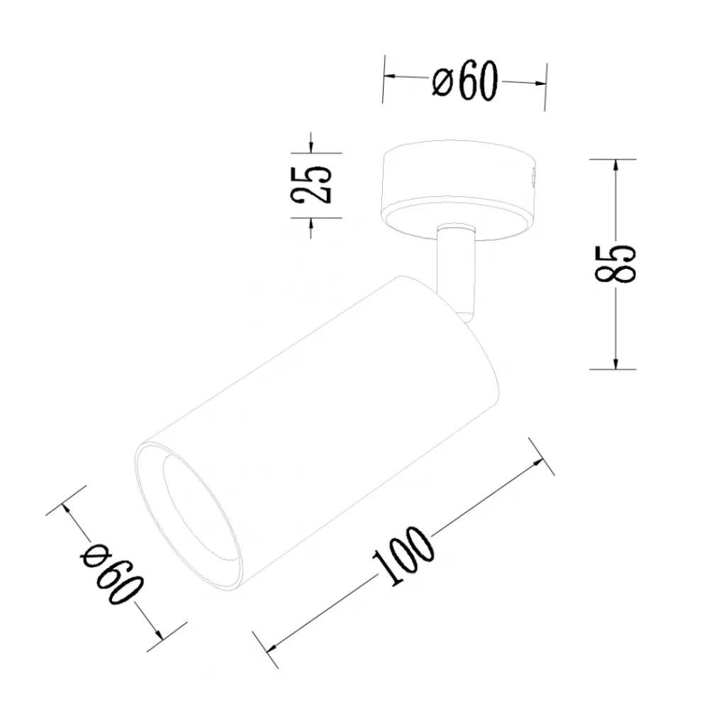 Lampa Kinkiet Spot Pipe Spot Czarny 1xGU10 * Eko-light Sale