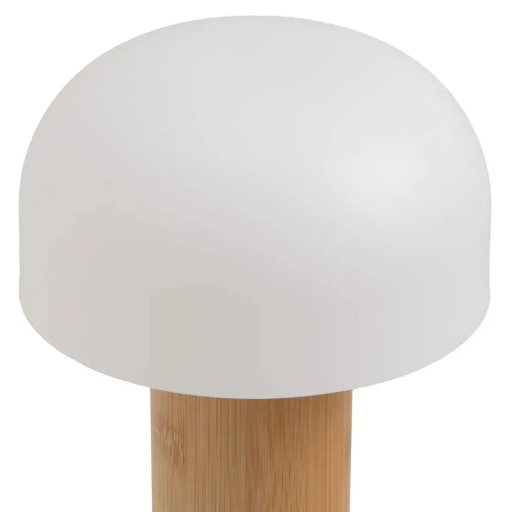 Lampa Led z bambusową podstawą 3 barwy świetlne 21 cm * HowHomely Hot