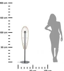 Lampa naturalna podłogowa Plywood 120 cm * Luminex Outlet
