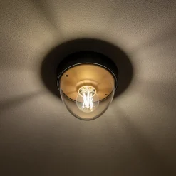 Lampa Ogrodowa NOOK Czarny Złoty 1xE27 IP44 * Nowodvorski