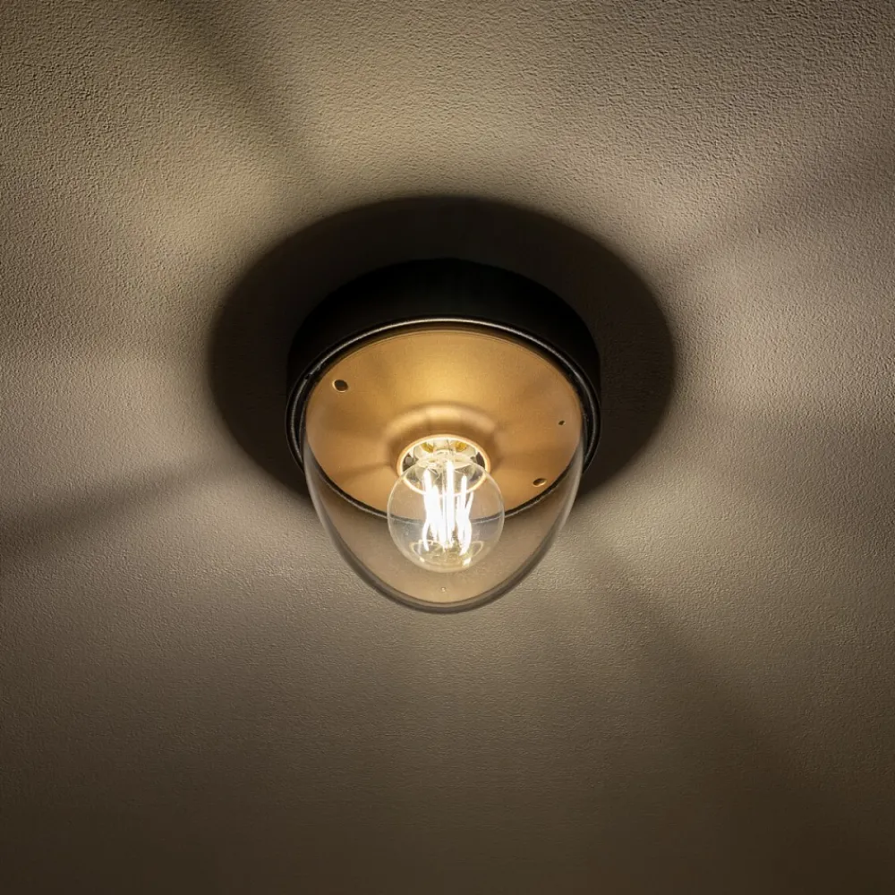 Lampa Ogrodowa NOOK Czarny Złoty 1xE27 IP44 * Nowodvorski
