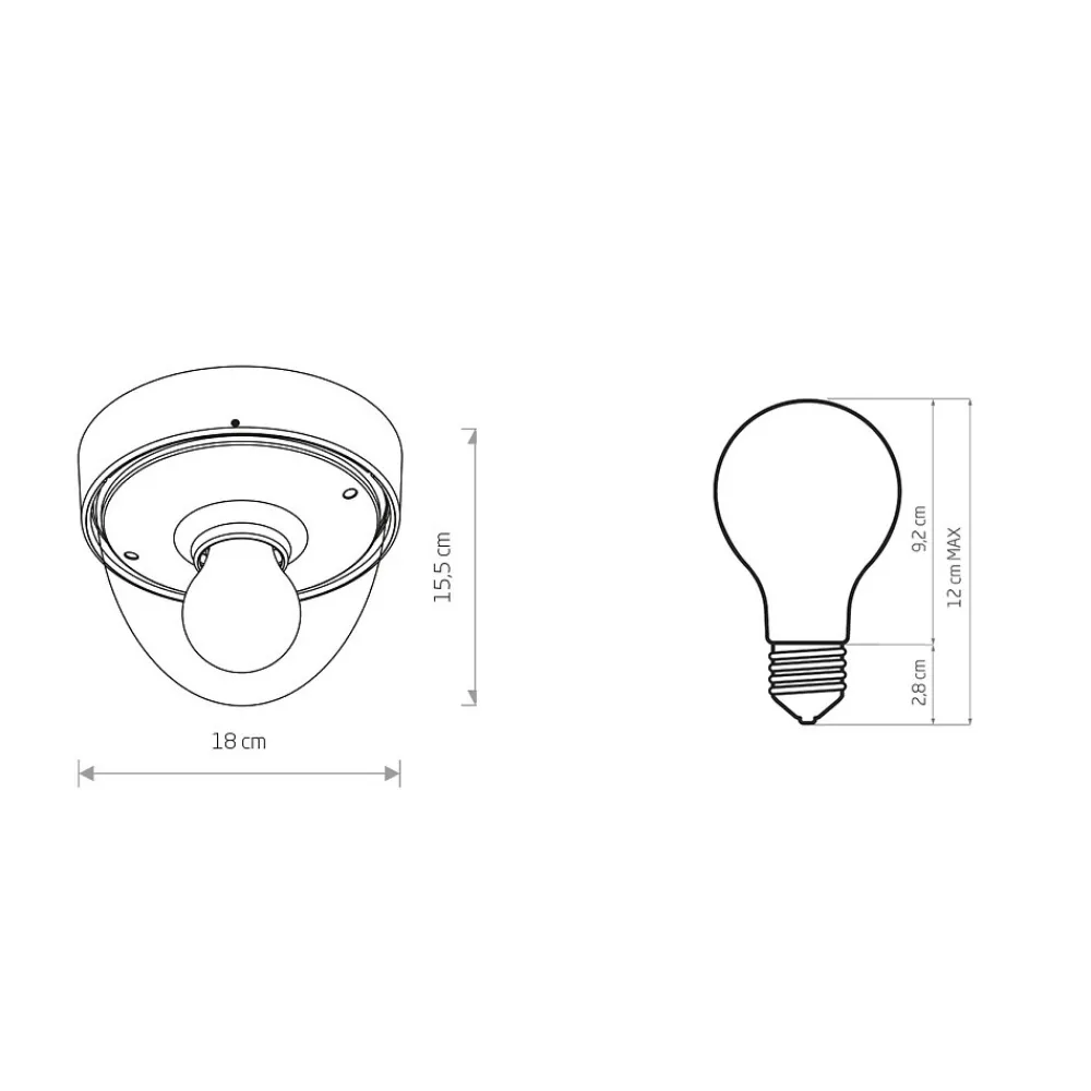 Lampa Ogrodowa NOOK Czarny Złoty 1xE27 IP44 * Nowodvorski