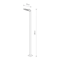 Lampa Ogrodowa PATHWAY Czarny 24W LED 3000K IP65 198cm * Nowodvorski Clearance