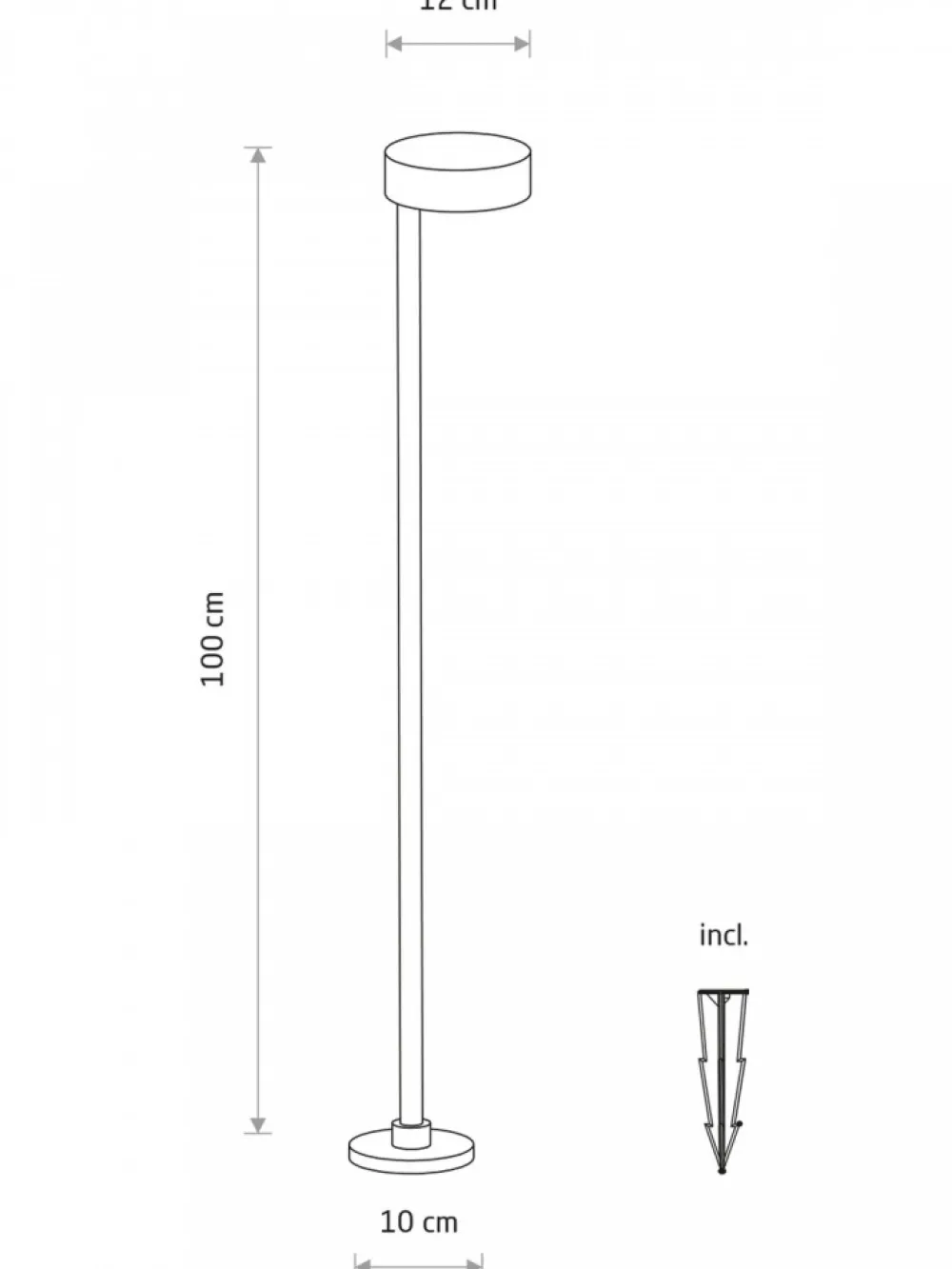Lampa ogrodowa RUBY LED czarna 7W IP54 * Nowodvorski