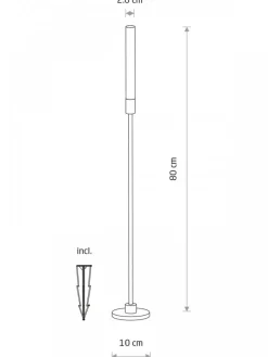 Lampa ogrodowa ZOLA LED czarna 3W IP54 3000K 80 cm * Nowodvorski Discount