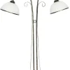 Lampa Podłogowa ANTICA Złoty Czarny Szklany Klosz 2xE27 164cm * Luminex New