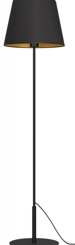 Lampa Podłogowa ARDEN Czarny Złoty Abażur 1xE27 154cm * Luminex Clearance