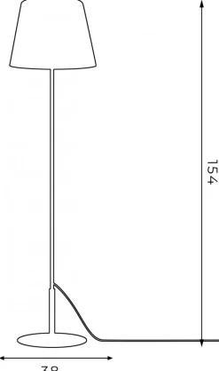 Lampa Podłogowa ARDEN Czarny Złoty Abażur 1xE27 154cm * Luminex Clearance