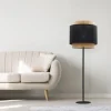 Lampa Podłogowa BOHO Czarny Beżowy Abażur 1xE27 153 cm * TK Lighting New