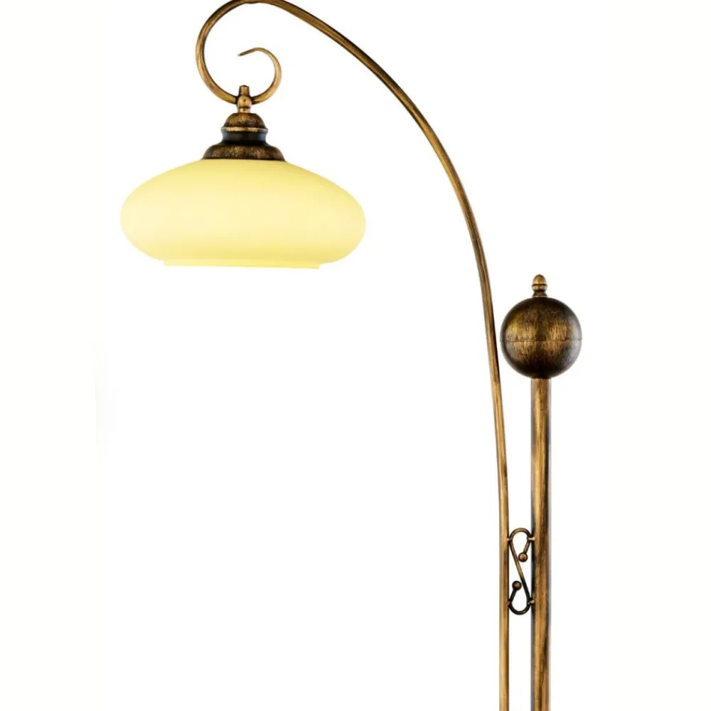 Lampa podłogowa BOLERO złoty patynowany 1xE27 * Jupiter