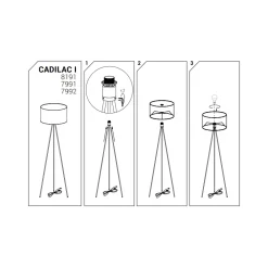 Lampa Podłogowa CADILAC Biały Abażur 1xE27 156cm * Nowodvorski Best