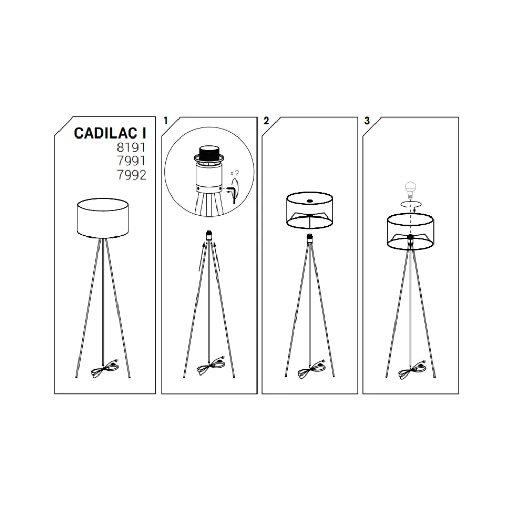 Lampa Podłogowa CADILAC Biały Abażur 1xE27 156cm * Nowodvorski Best